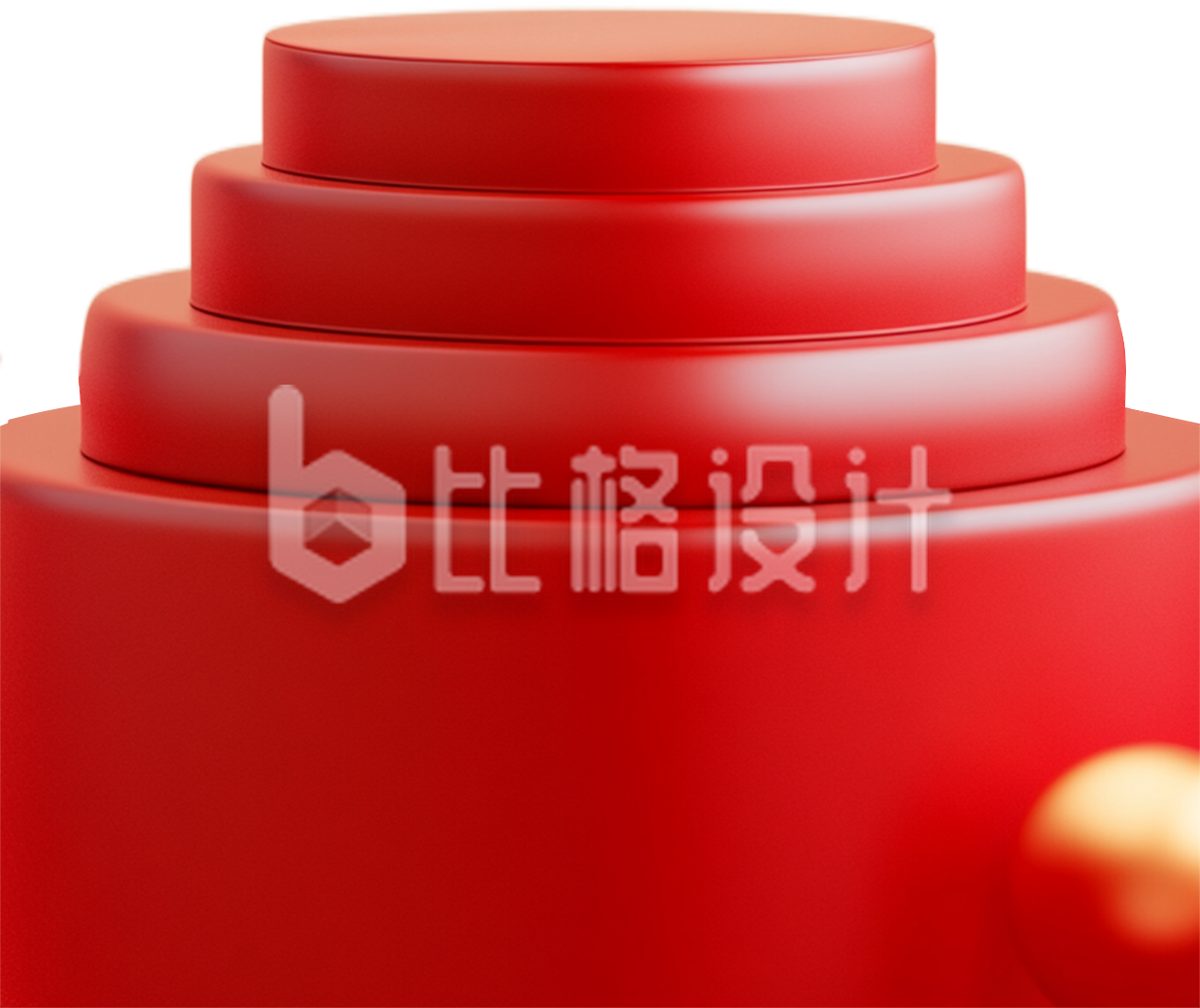 红色圆形3D立体产品展台