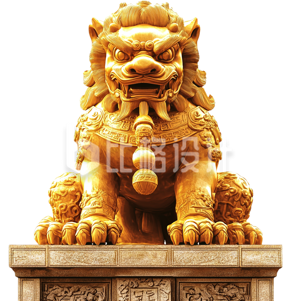 金色石狮子