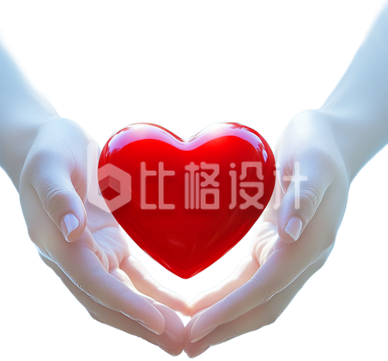 双手捧爱心