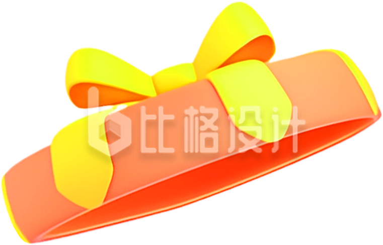红色礼盒盖子手绘插画