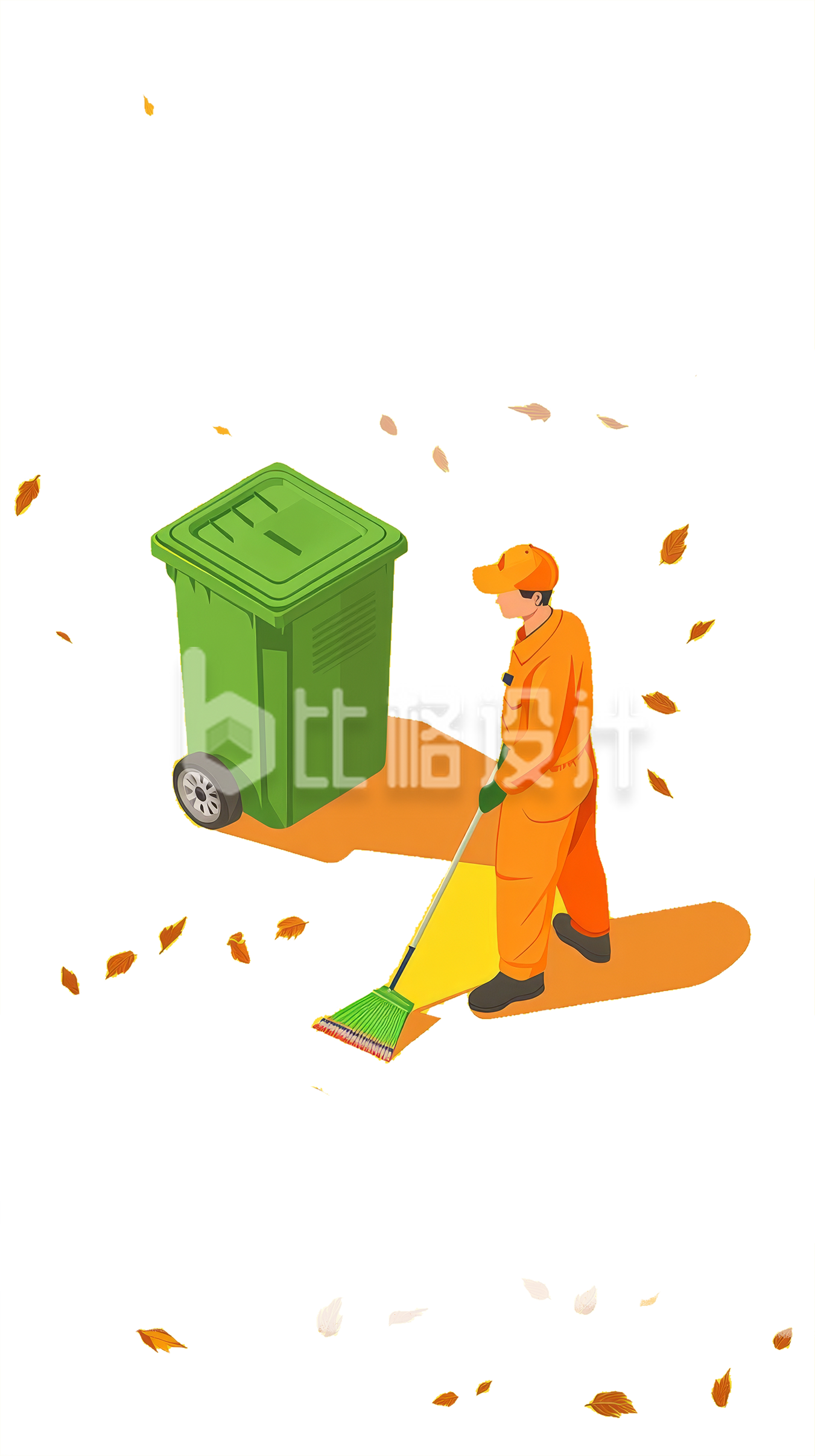 在打扫卫生的环卫工人