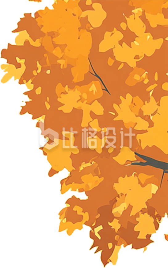 黄色的树叶