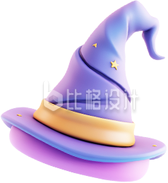 3D万圣节女巫帽子