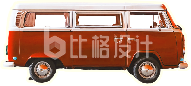红色大巴车
