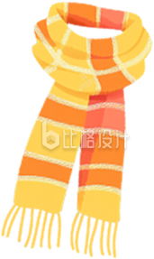 手绘黄色格子围巾