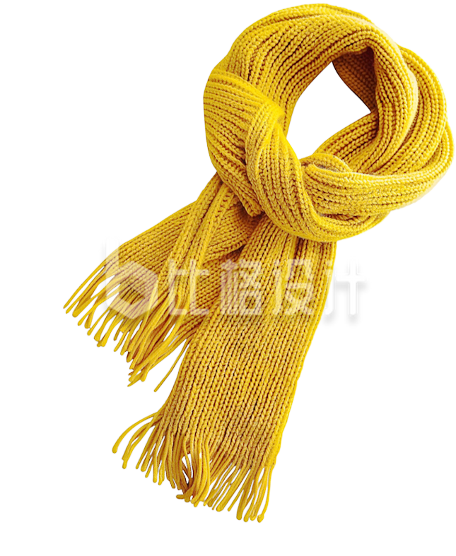 黄色围巾实景免抠图片