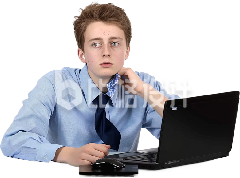 职场人物男性打工人实景免抠图片