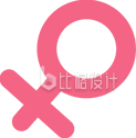 女性图标性别标志手绘插画