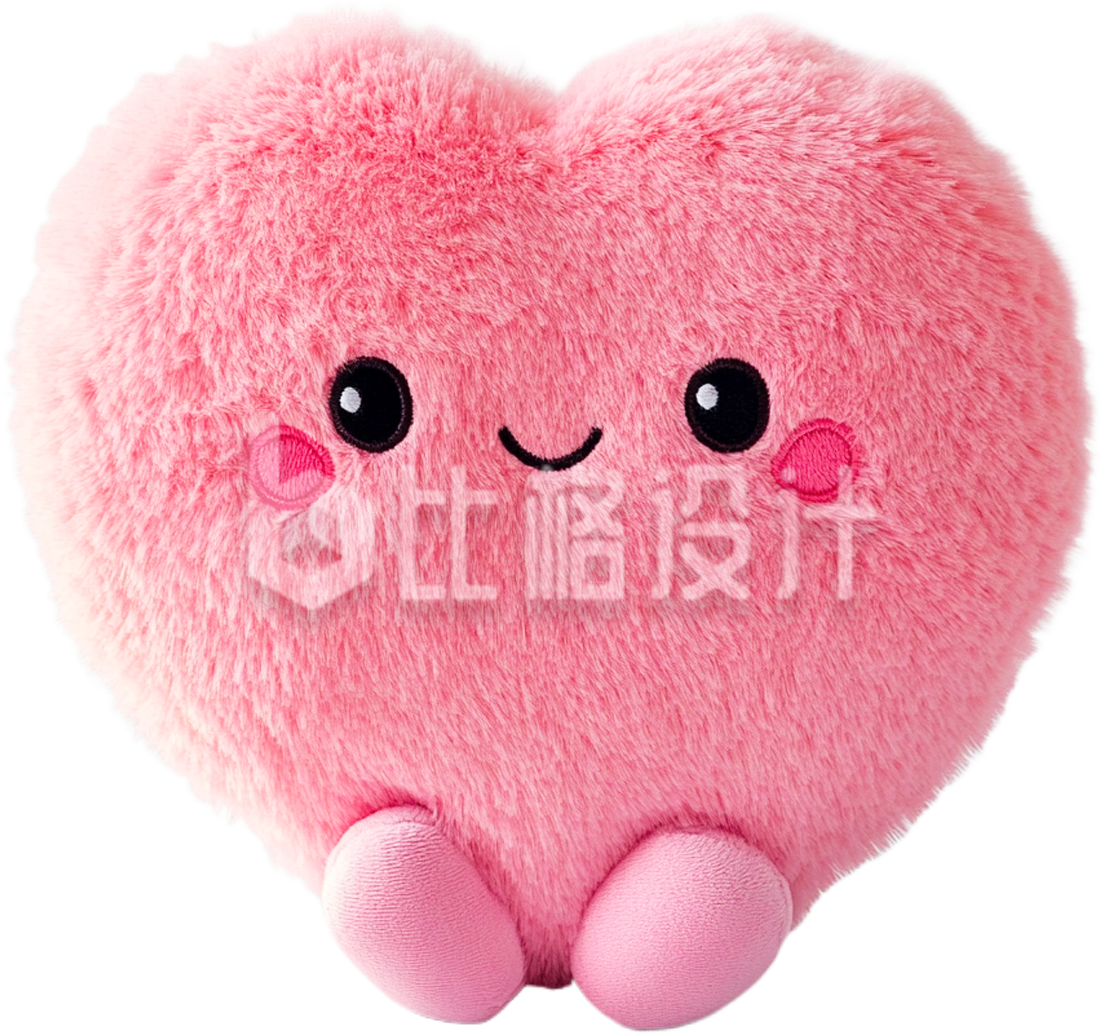 感恩节粉色毛绒爱心