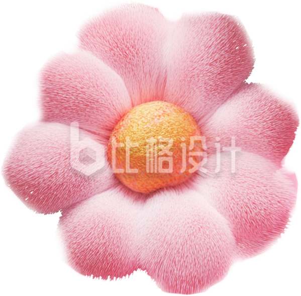 粉色毛绒小花