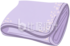 毛巾帕子手绘插画
