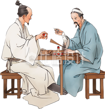 中医医生手绘古风传承插画