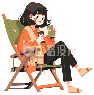露营椅坐着女生