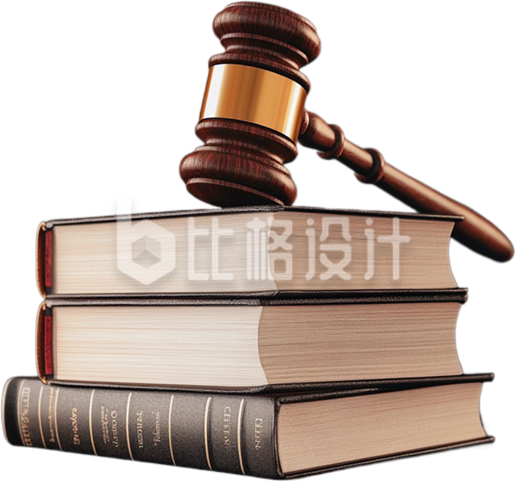 三本书上放着法槌