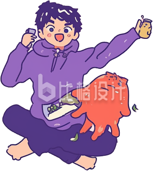一个坐着的男孩