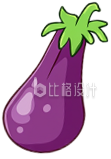 手绘茄子
