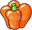 手绘黄色辣椒