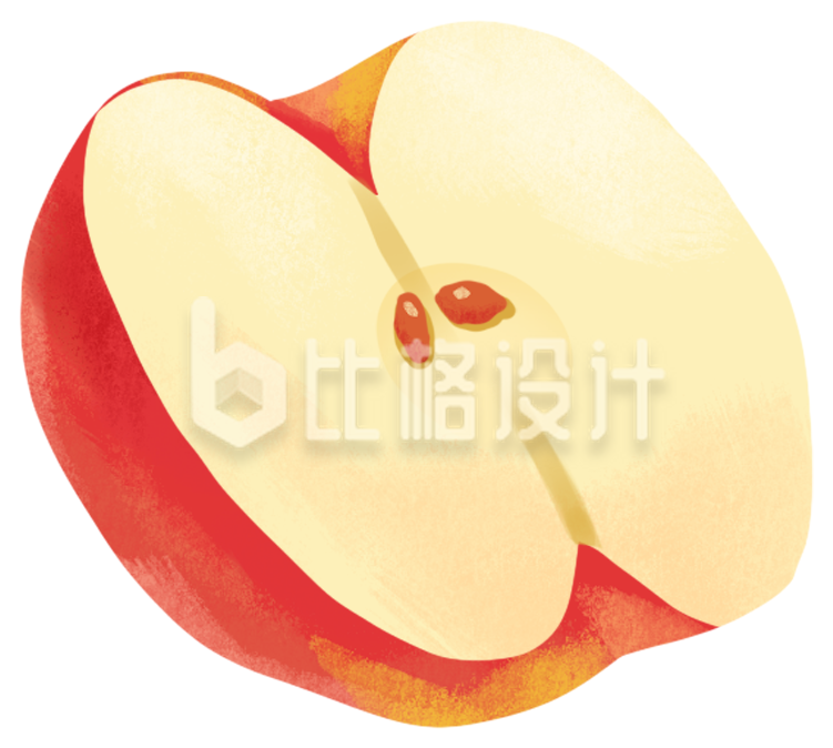 苹果手绘插画