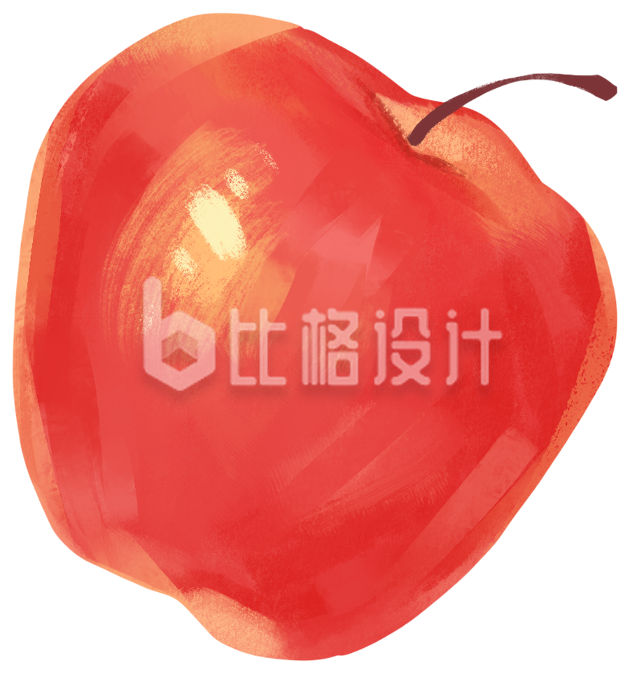 苹果手绘插画