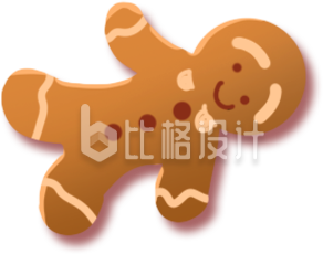 圣诞节姜饼手绘插画