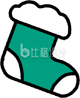 绿色袜子手绘
