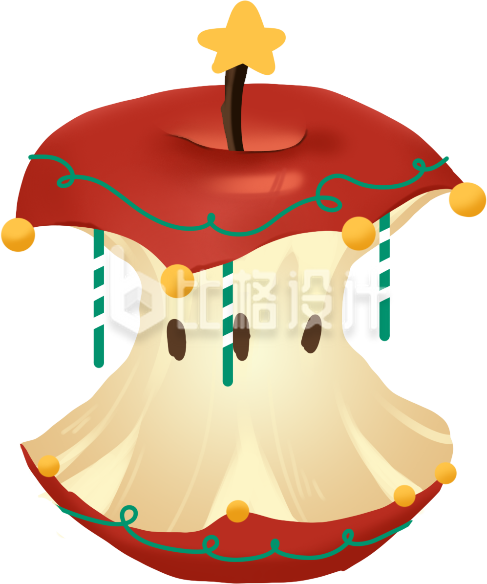 苹果旋转木马插画