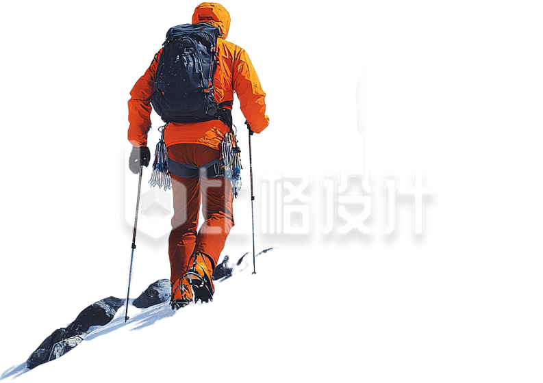 攀登雪山的人