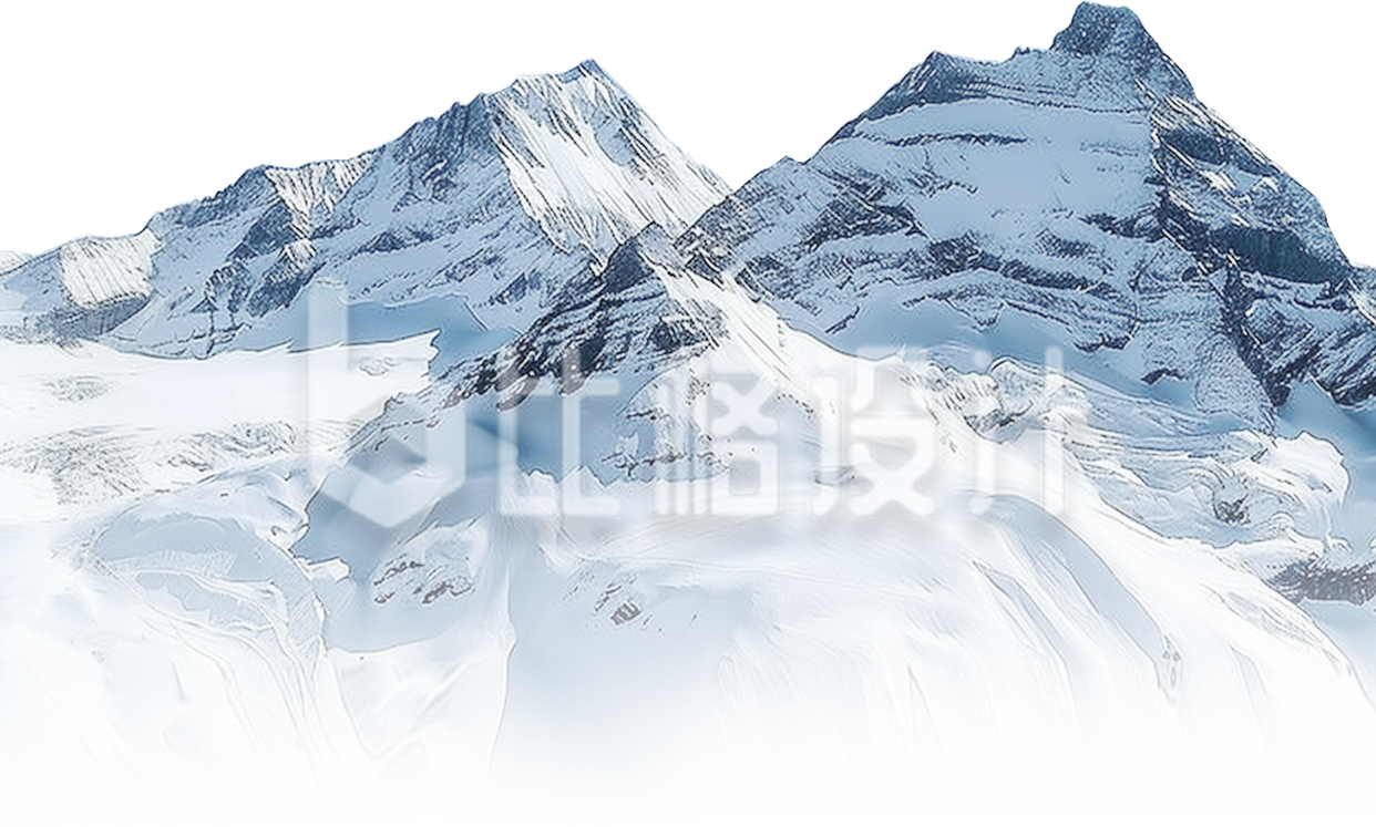 冬季雪景实景雪山免抠图片