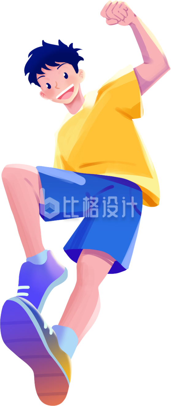 男大学生手绘插画