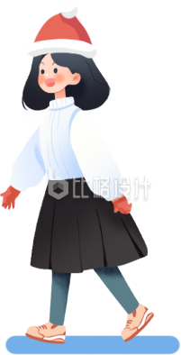 冬季小女孩插画