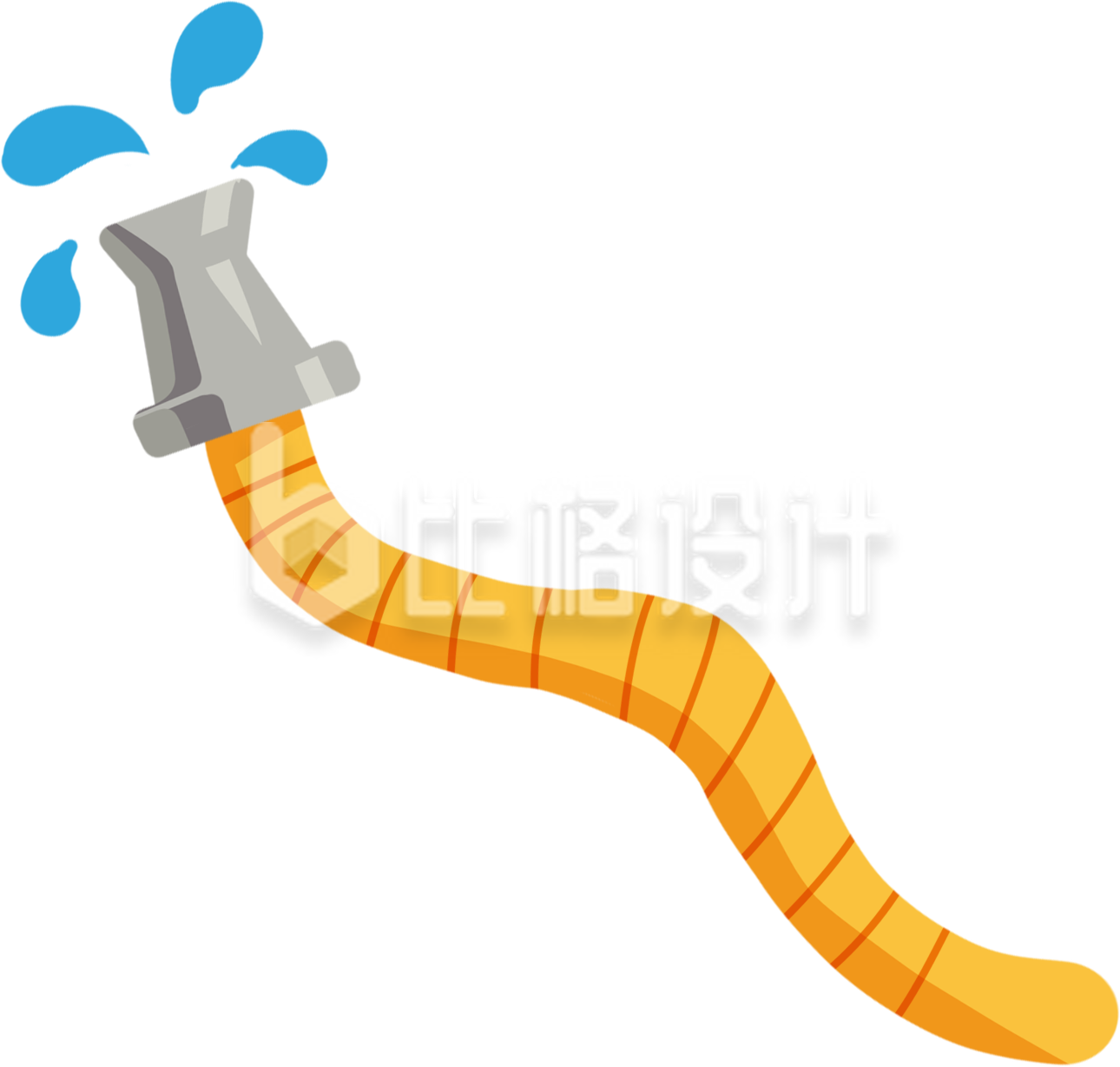 消防水管手绘插画