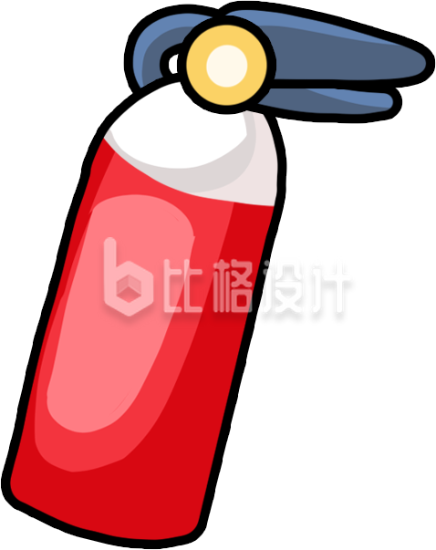灭火器手绘插画