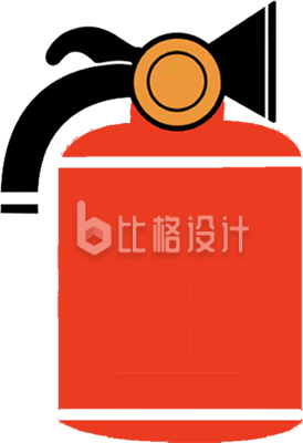 灭火器手绘插画