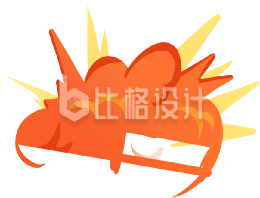 火焰爆炸效果插画