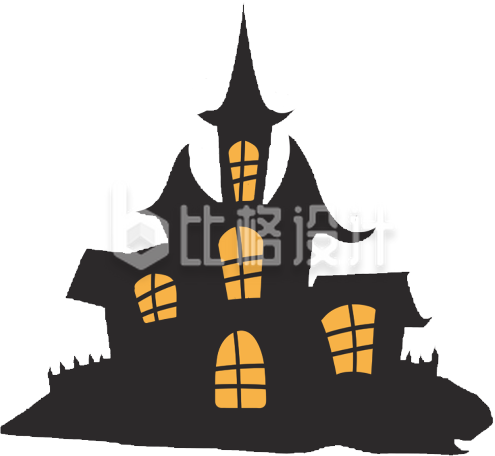 黑色万圣节鬼屋