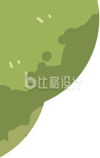 绿树手绘插画