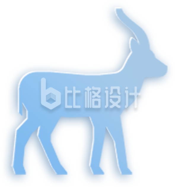 鹿剪影