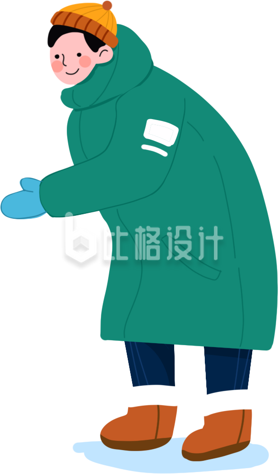 冬季男人插画