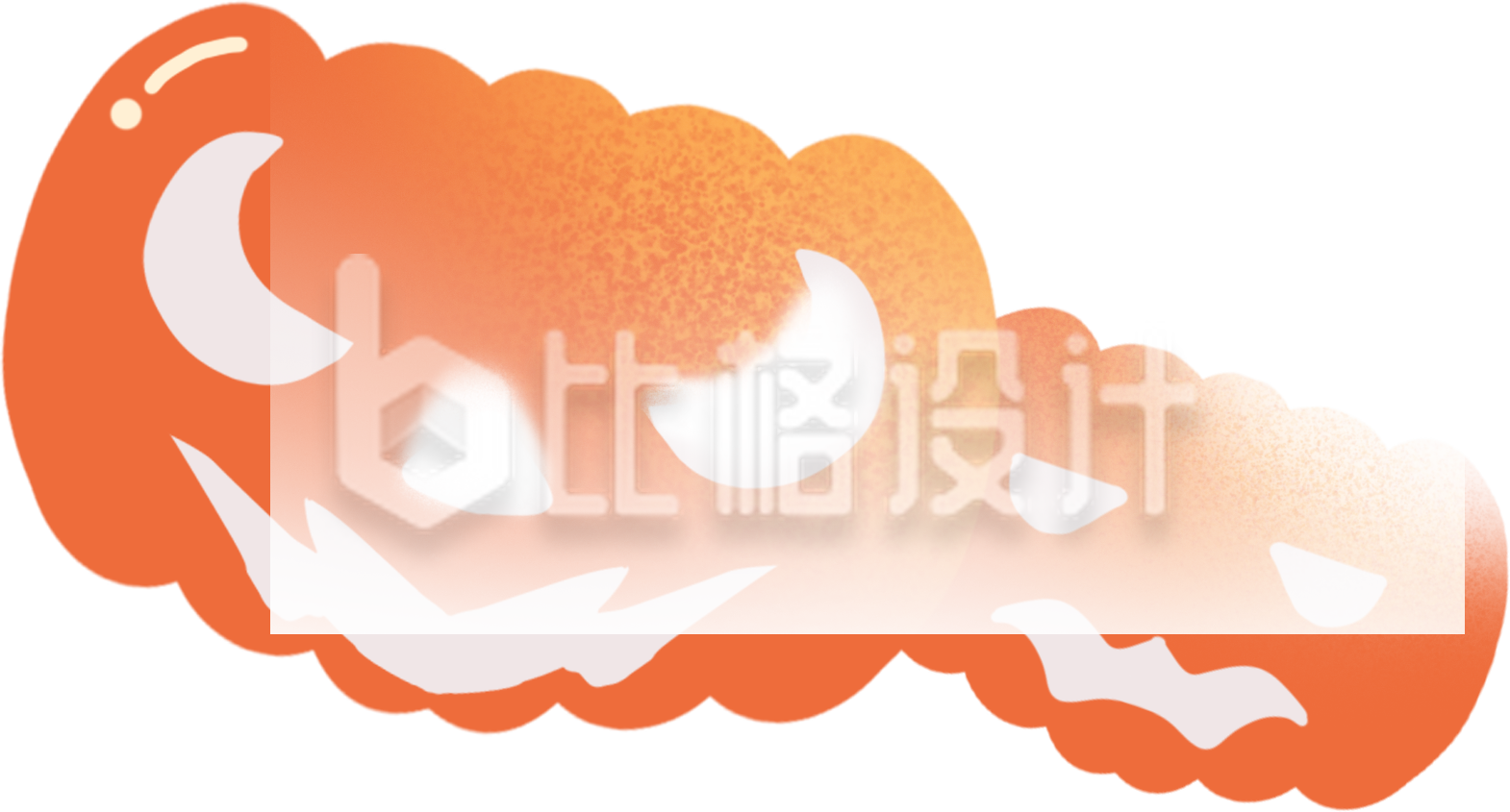 万圣节南瓜影子手绘