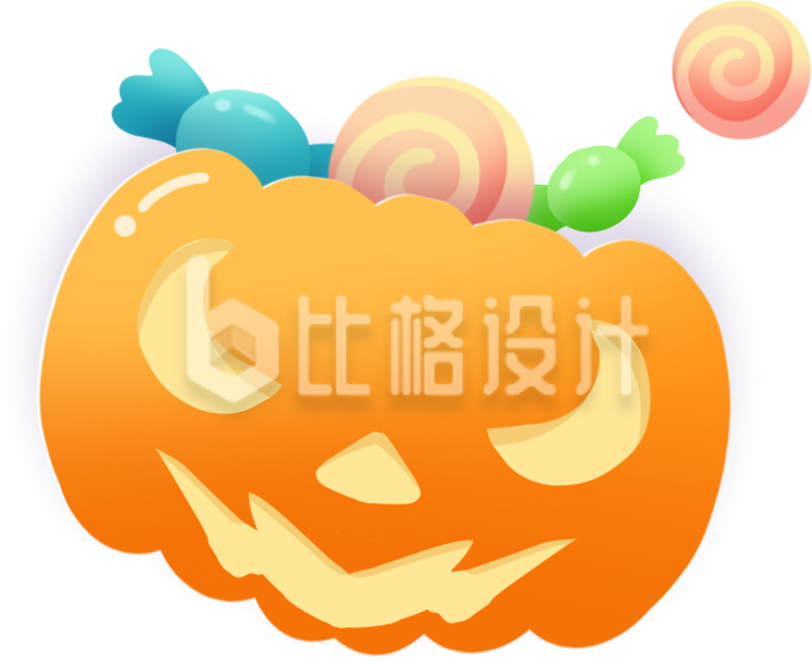 万圣节南瓜手绘