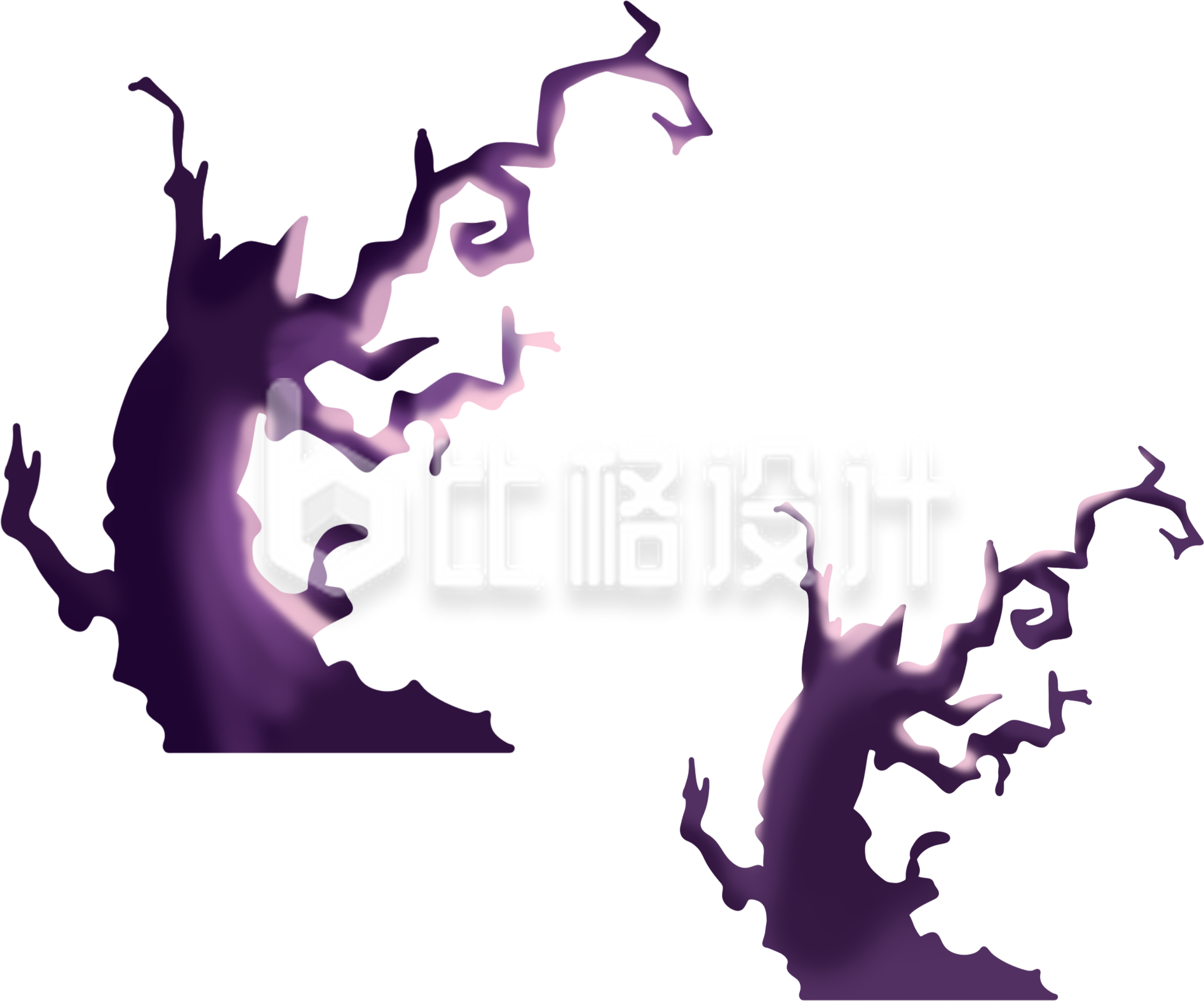 万圣节树干手绘