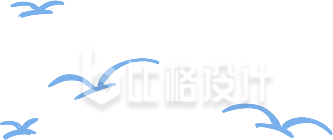 小鸟海鸟手绘剪影