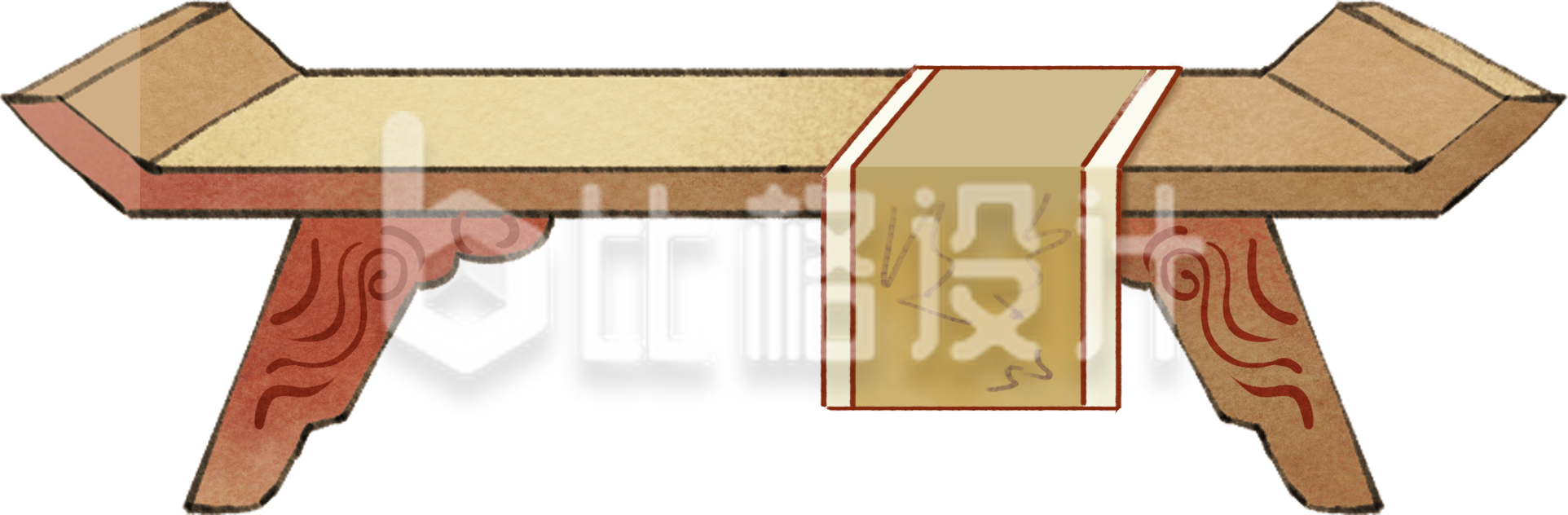 古风单人桌手绘