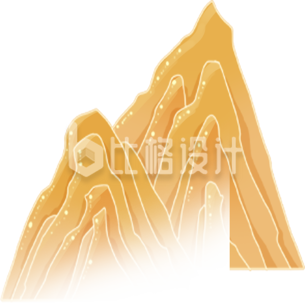 山峰手绘