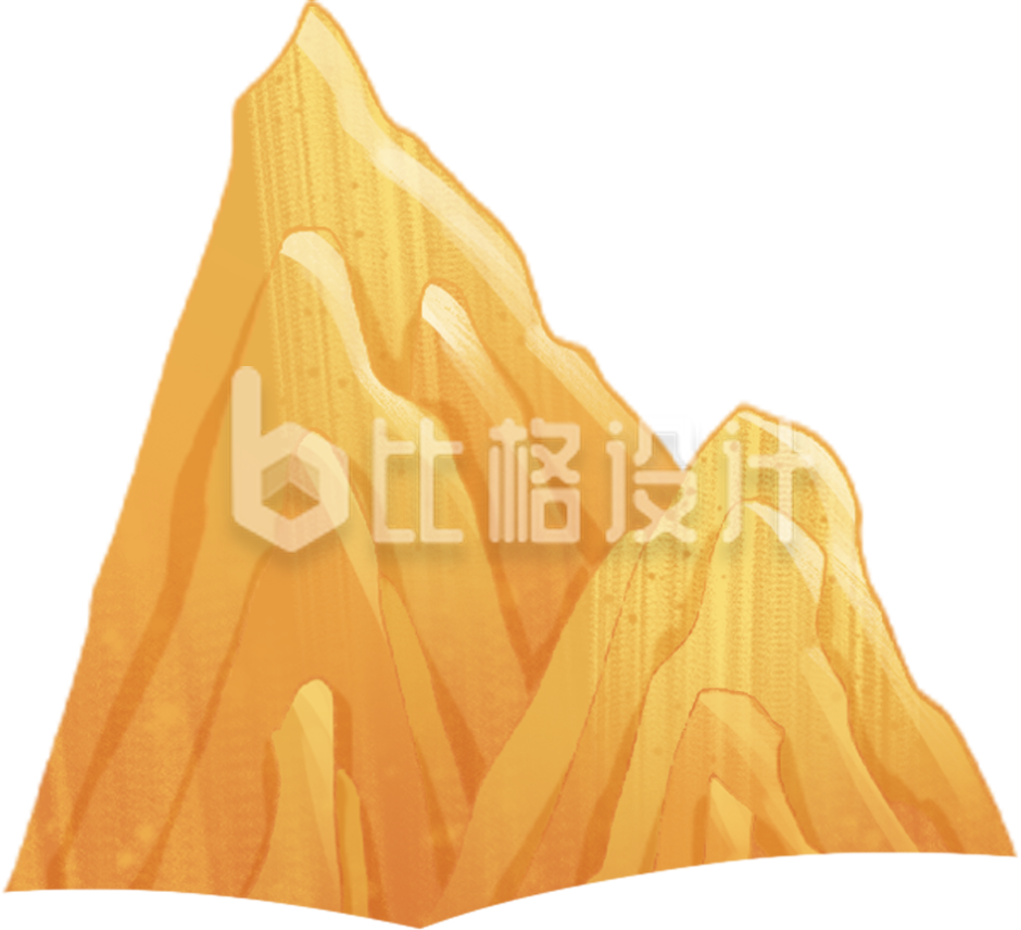 山峰手绘