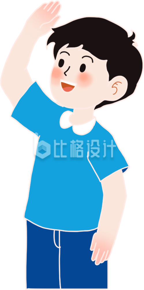 小男孩敬礼学生