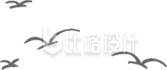 小鸟手绘剪影