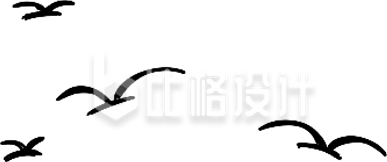黑色小鸟剪影