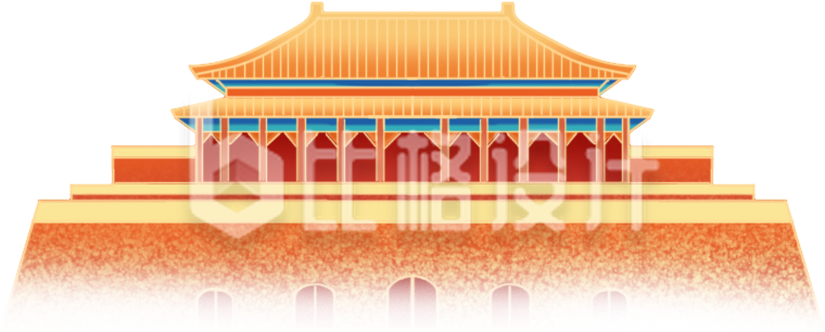 天安门手绘插画
