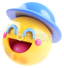 3D开心黄脸表情包